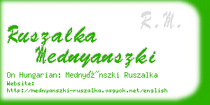 ruszalka mednyanszki business card